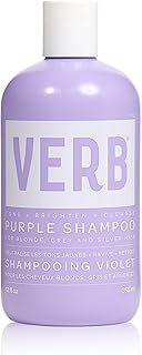 VERB Purple Shampoo - Vegan Toning Shampoo for Blonde, Grey and Silver Hair - Sulfate Free and Paraben Free - Purple Color Corrector to Reduce Yellow Brassy Tones, 12 fl oz