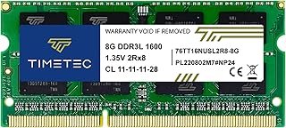 Timetec Hynix IC 8GB DDR3L 1600MHz PC3L-12800 Non ECC Unbuffered 1.35V CL11 2Rx8 Dual Rank 204 Pin SODIMM Laptop Notebook Computer Memory Ram Module Upgrade(8GB)